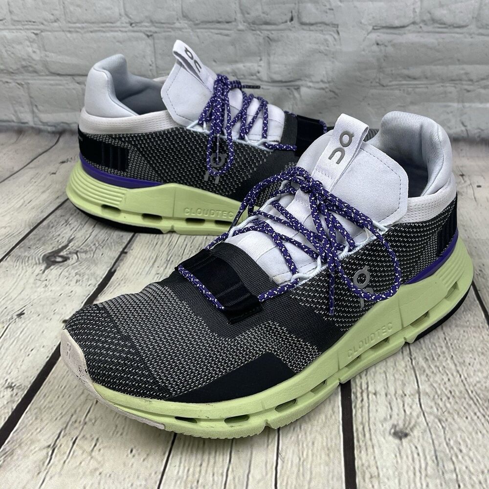 On Cloudnova Running Shoes Men's Size 9 Rock Meadow Gray Green Sneakers Comfort